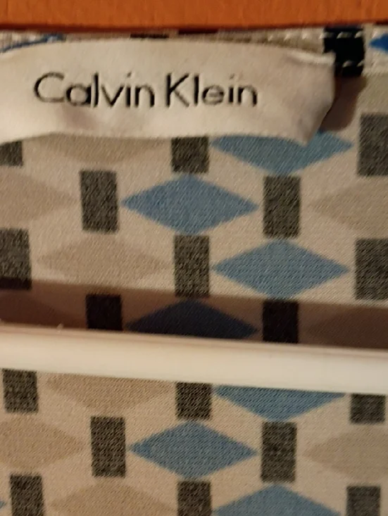 Calvin Klein Blue, Black & Cream Cowl Neck Printed Tank - Picture 2 of 4